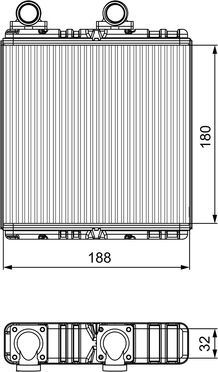 Heat Exchanger, interior heating - 811554 VALEO